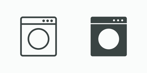 wash machine, clothes, washer, laundry icon vector symbol