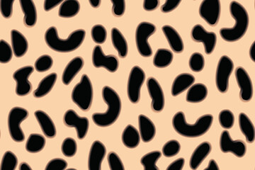 Leopard print design. Animal skin pattern. Vector illustration.