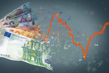 Inflation Geld Rezession - obrazy, fototapety, plakaty