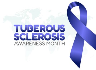 vector graphic of tuberous sclerosis awareness month good for tuberous sclerosis awareness month celebration. flat design. flyer design.flat illustration. - obrazy, fototapety, plakaty