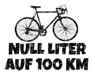 Obraz na płótnie Canvas Null Liter auf 100 Kilometer (Vintage Schwarz)
