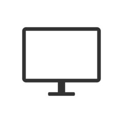 PC screen vector icon on white background