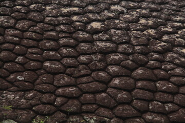 Textura da pedra da tartaruga no Parque Nacional de Sete Cidades,  Piauí