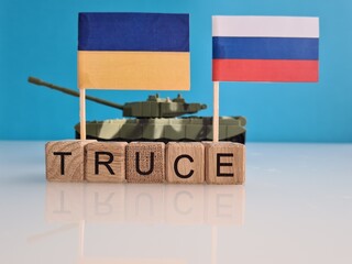 Truce Ukraine Russia military conflict and stop war
