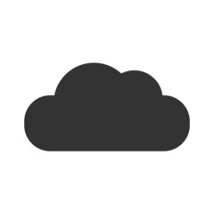 Cloud vector icon isolated on white background