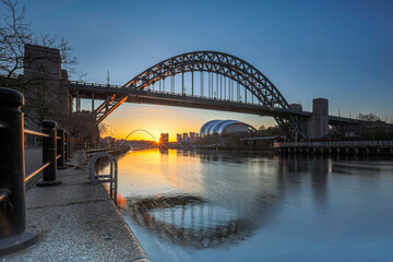 Sunrise at Newcastle's Quayside