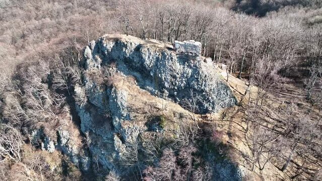 Zbojnicky castle is a ruin in the village of Ruska Nova Ves in Slovakia