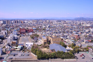 Fototapeta na wymiar 宇都宮市　栃木県庁舎から見た街並み