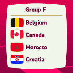 World Cup football championship 2022 groups vector