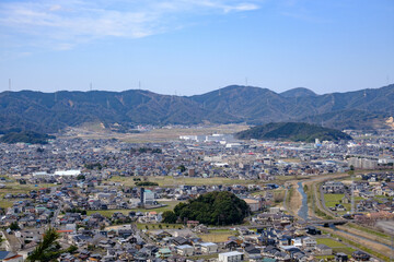 福井県敦賀市の街並み　衣掛山からの眺望