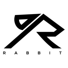 letter R rabbit logo design icon vector