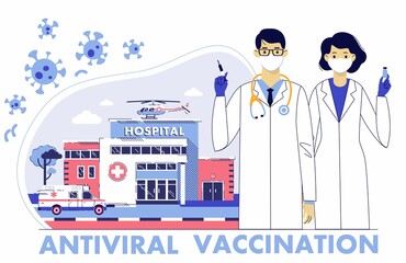 People vaccination concept for immunity health. Covid-19.