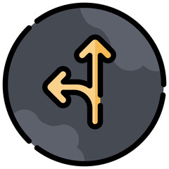 GO LEFT filled outline icon,linear,outline,graphic,illustration