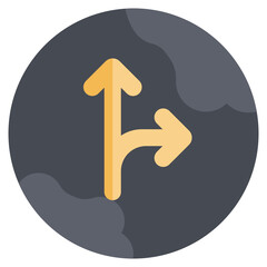 DETOUR  flat icon,linear,outline,graphic,illustration