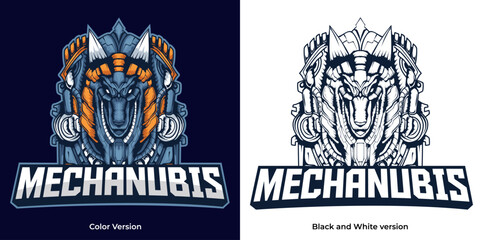 mechanubis esport logo mascot design © Dominico