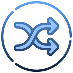 SHUFFLE Gradient icon,linear,outline,graphic,illustration