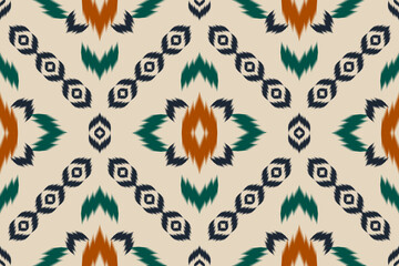Abstract ethnic pattern art. Ikat seamless pattern traditional. American, Mexican style. Design for background, wallpaper, vector illustration, fabric, clothing, carpet, textile, batik, embroidery.