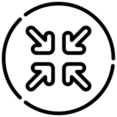 MINIMIZE line icon,linear,outline,graphic,illustration