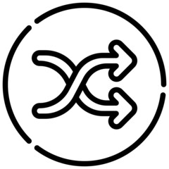 SHUFFLE line icon,linear,outline,graphic,illustration