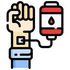 BLOOD DONATION filled outline icon,linear,outline,graphic,illustration