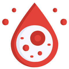 RED BLOOD CELLS flat icon,linear,outline,graphic,illustration
