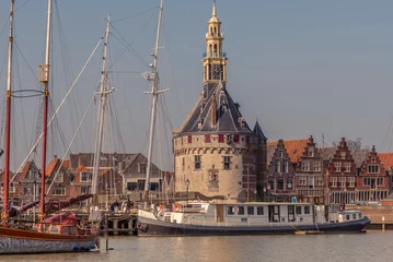 Foto op Plexiglas Hoorn, Netherlands, March 2022. The historic defense tower at the harbor entrance of Hoorn. © Bert