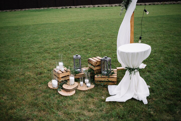 decor at a wedding ceremony