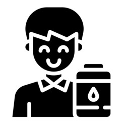 DONOR glyph icon,linear,outline,graphic,illustration