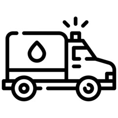 AMBULANCE line icon,linear,outline,graphic,illustration