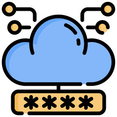 PASSWORD filled outline icon,linear,outline,graphic,illustration