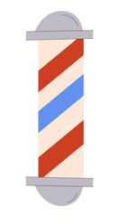 Barber Pole. Flat vector illustration. Eps10.