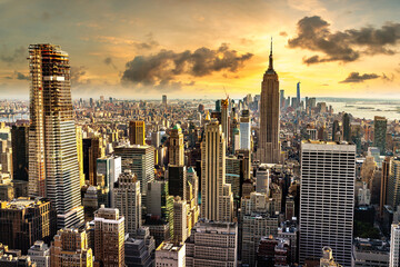 Fototapeta na wymiar Aerial view of Manhattan