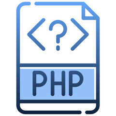 PHP Gradient icon,linear,outline,graphic,illustration