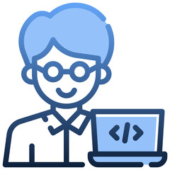 PROGRAMMER Gradient icon,linear,outline,graphic,illustration
