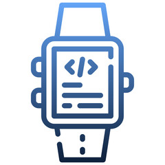 SMARTWATCH Gradient icon,linear,outline,graphic,illustration