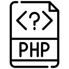 PHP line icon,linear,outline,graphic,illustration