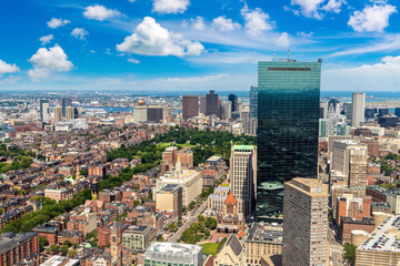 Fototapeta premium Panoramic aerial view of Boston, USA