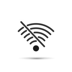 Wifi signal problem icon illustration