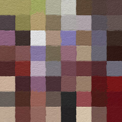 Colorful squares pattern with a rough texture. Background texture wall and have copy space for text. Picture for creative wallpaper or design art work.