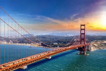 Nahtlose Tapete Airtex Golden Gate Bridge Golden-Gate-Brücke in San Francisco