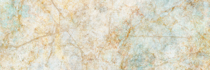 Blue and gold marble grunge texture crack pattern background.