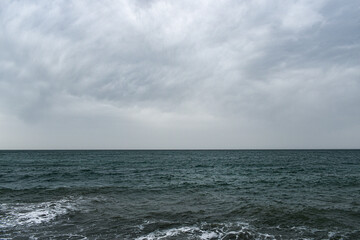 storm clouds over the sea