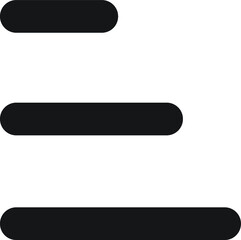 Modern hamburger menu icon for mobile apps and websites. Flat design.