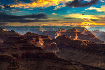 Grand Canyon National Park at sunset