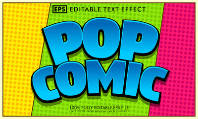 Comic pop art editable text effect