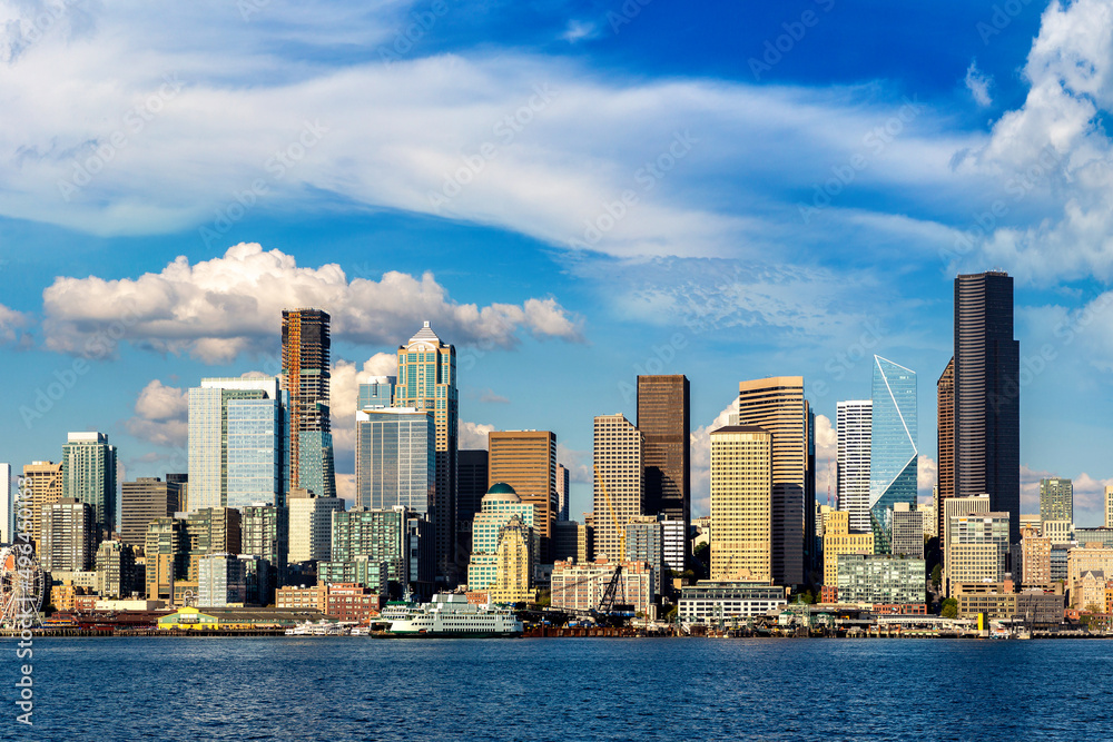 Canvas Prints Seattle cityscape at Elliott Bay