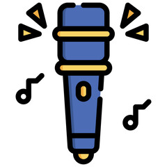 MICROPHONE filled outline icon,linear,outline,graphic,illustration