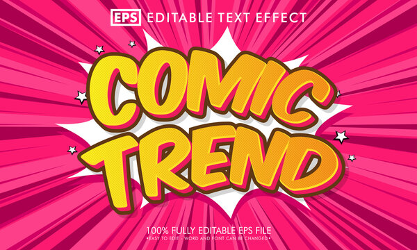Comic pop art editable text effect