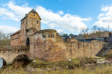 Obraz premium Ruin of castle Bad Vilbel, Hesse, Germany