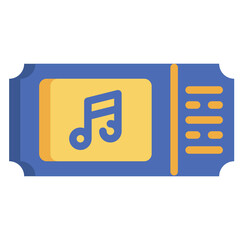 TICKET flat icon,linear,outline,graphic,illustration